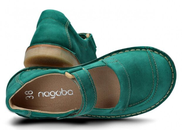 Dámska obuv NAGABA 131 TOBE smaragdová crazy koža