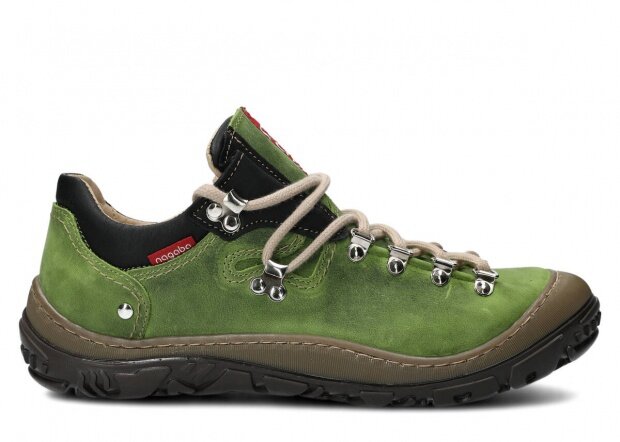 Trekové obuv NAGABA 054 svetlá zelená crazy koža