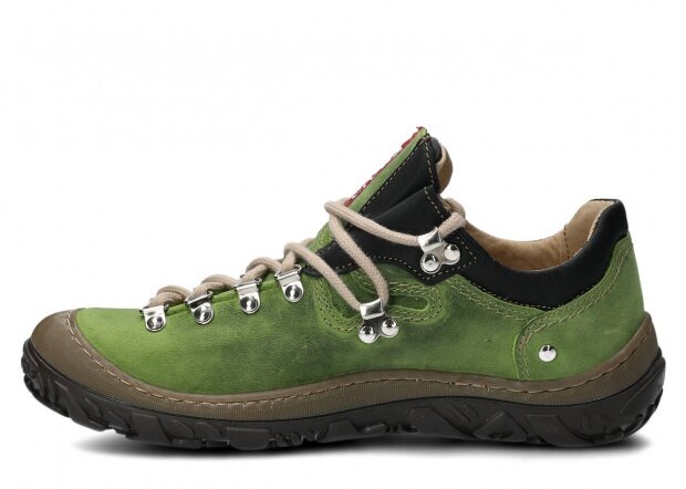 Trekové obuv NAGABA 054 svetlá zelená crazy koža