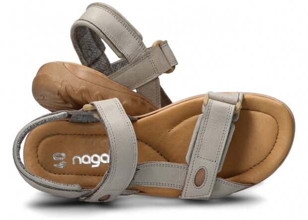 Dámske sandále NAGABA 168 svetlá popolová rustic koža