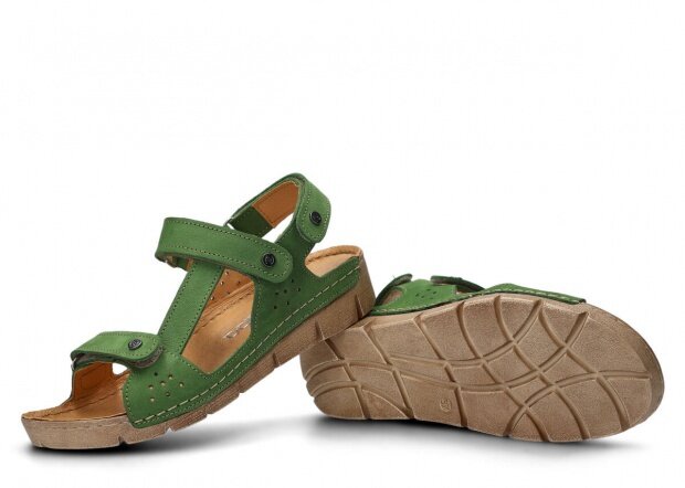 Dámske sandále NAGABA 306 zelená campari koža