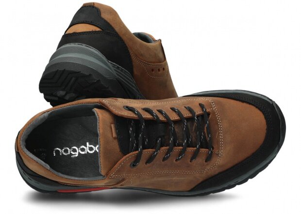Pánske trekové obuv NAGABA 408 hnedá crazy koža