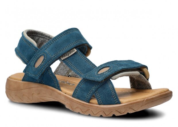 Dámske sandále NAGABA 168 modrá velúrové koža