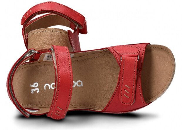 Dámske sandále NAGABA 359 červená rustic koža