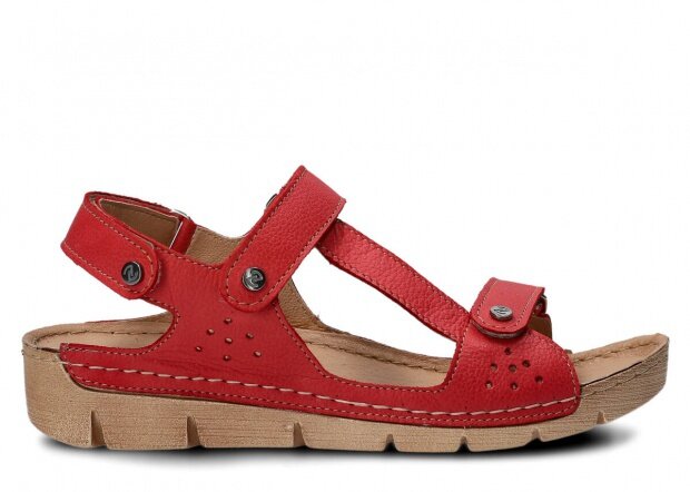 Dámske sandále NAGABA 306 červená rustic koža