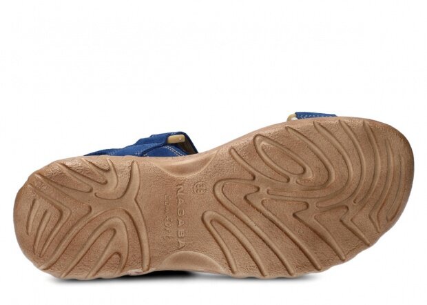 Dámske sandále NAGABA 168 kobalt velúrové koža