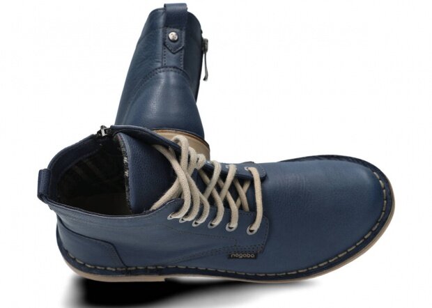 Topánky NAGABA 087 modrá rustic koža