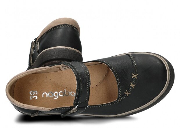 Dámska obuv NAGABA 207 čierna rustic koža