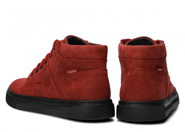 Pánske trekové topánky NAGABA 430 červená crazy koža