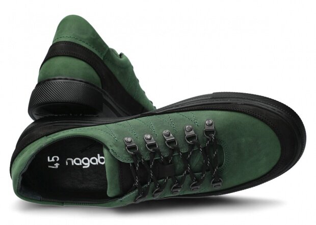 Pánske obuv NAGABA 463 zelená crazy koža