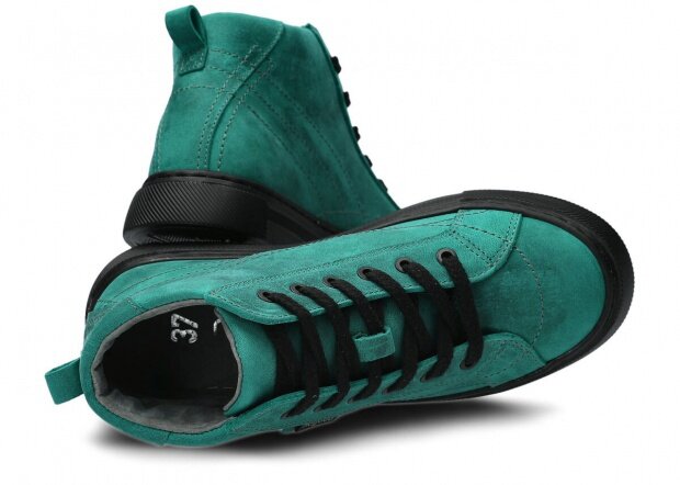 Topánky NAGABA 252 smaragdová crazy koža