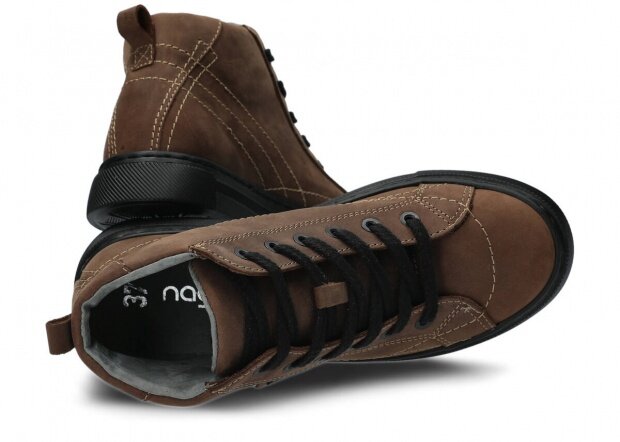 Topánky NAGABA 252 olivová crazy koža