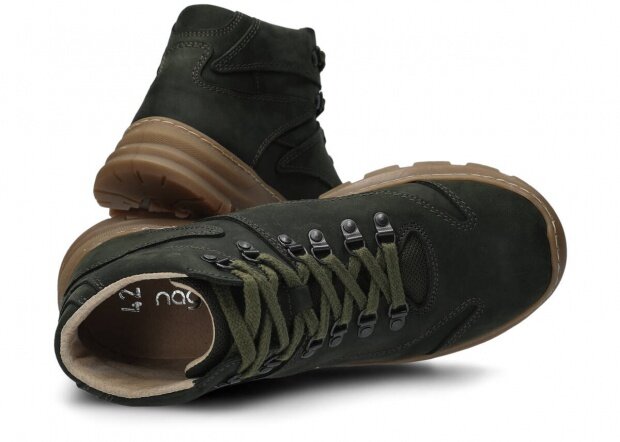 Pánske topánky NAGABA 404 khaki crazy koža