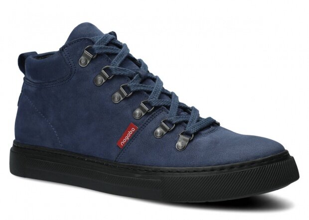 Pánske trekové topánky NAGABA 4181 modrá samuel koža