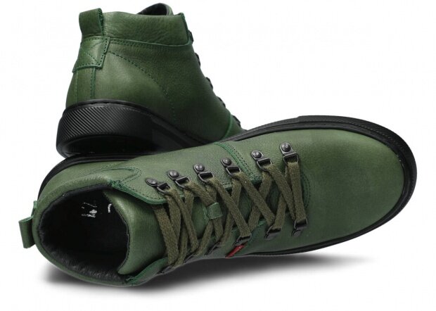 Pánske trekové topánky NAGABA 4181 zelená oblak koža