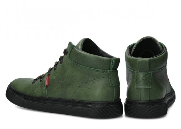 Pánske trekové topánky NAGABA 4181 zelená oblak koža