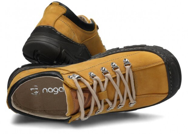 Pánske trekové obuv NAGABA 455 HOCZ žltá crazy koža