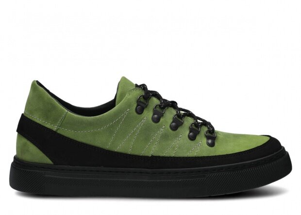 Pánske obuv NAGABA 463 svetlá zelená crazy koža