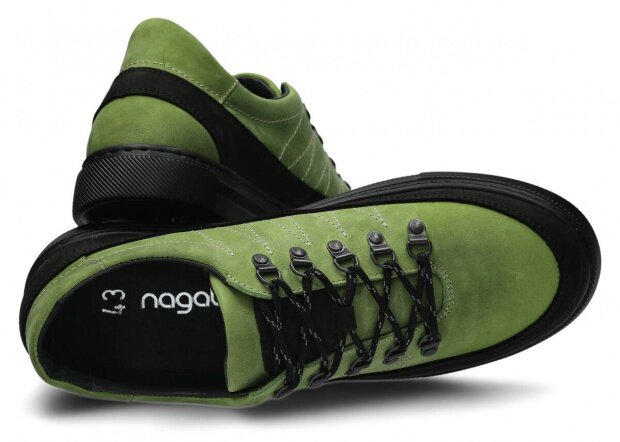 Pánske obuv NAGABA 463 svetlá zelená crazy koža