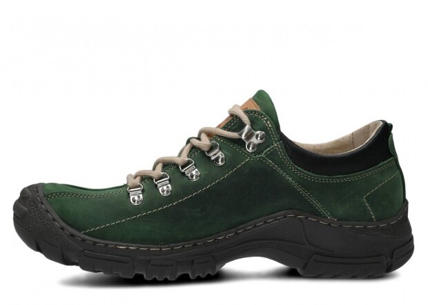 Pánske trekové obuv NAGABA 455 HOCZ zelená  crazy koža