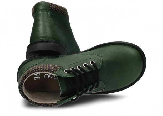 Trekové topánky NAGABA 079 zelená oblak koža