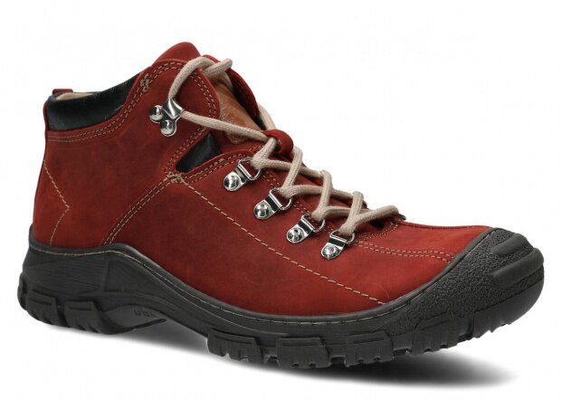 Pánske trekové topánky NAGABA 456 červená crazy koža