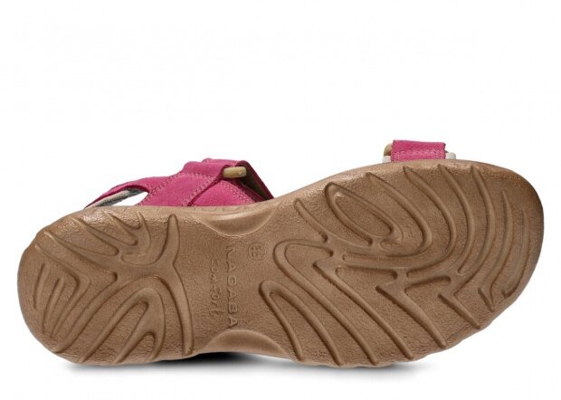 Dámske sandále NAGABA 168 růžová velúrové koža