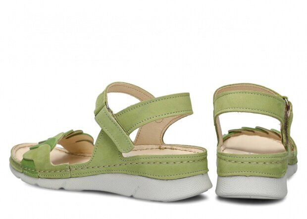 Dámske sandále NAGABA 101 svetlá zelená samuel koža