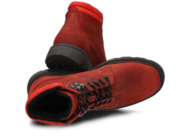 Pánske trekové topánky NAGABA 471 červená crazy koža