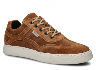 Pánske obuv NAGABA 427 výrazne červená velúrové wax koža