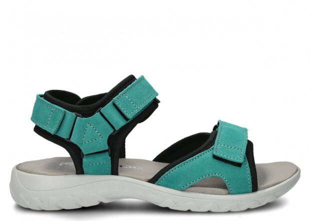 Dámske sandále NAGABA 266 aquamarine velúrové koža
