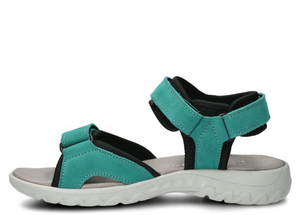 Dámske sandále NAGABA 266 aquamarine velúrové koža