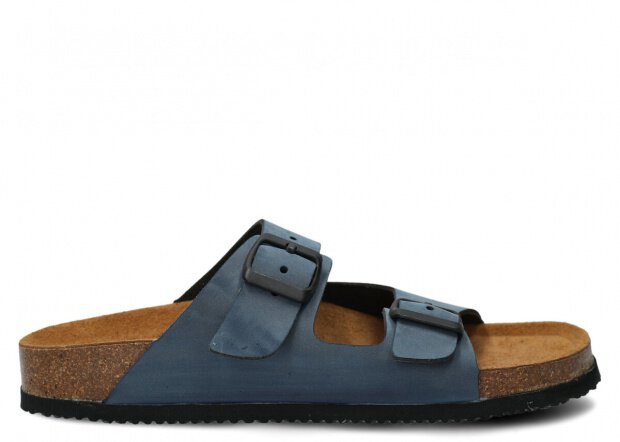 ŠĽAPKY MODEL 017 MODRÁ NUBUK VEGAN - ROZMER 40