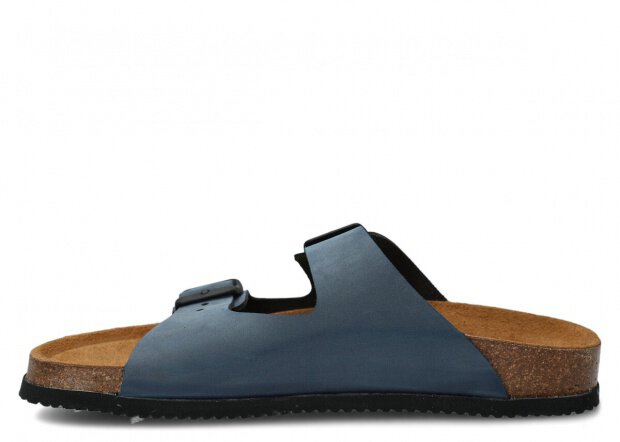 ŠĽAPKY MODEL 017 MODRÁ NUBUK VEGAN - ROZMER 40