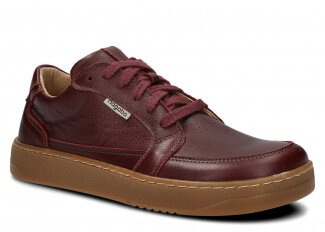 Široké dámske poltopánky NAGABA 625 bordová rustic koža