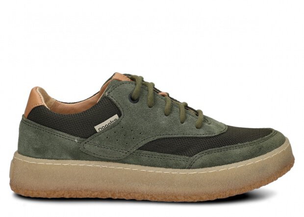 Dámske poltopánky NAGABA 627 khaki velúrové koža