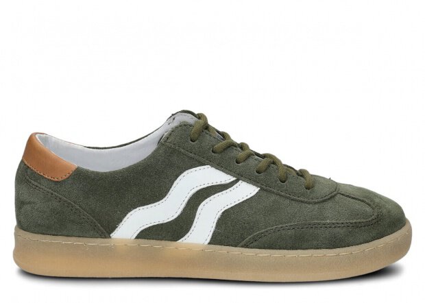 Dámske poltopánky NAGABA 129 khaki velúrové koža