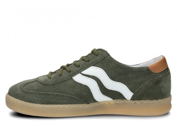 Dámske poltopánky NAGABA 129 khaki velúrové koža