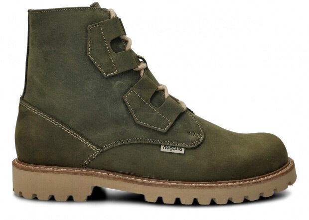 Pánske traper topánky NAGABA 488/1 olivová zelená crazy koža