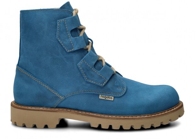 Pánske traper topánky NAGABA 488/1 kobalt crazy koža