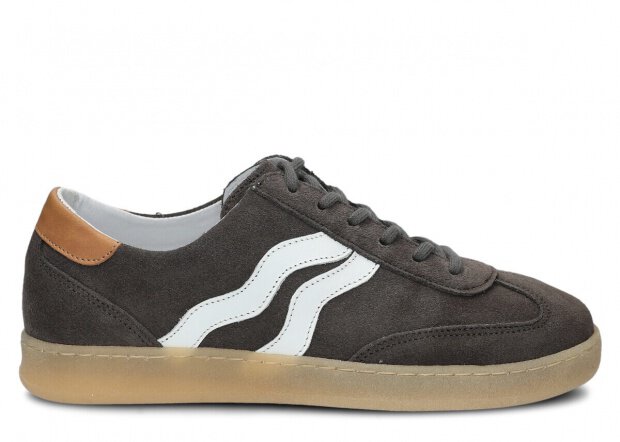 Dámske poltopánky NAGABA 129 grafitová velúrové koža