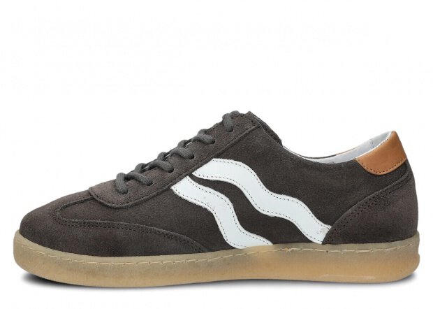 Dámske poltopánky NAGABA 129 grafitová velúrové koža