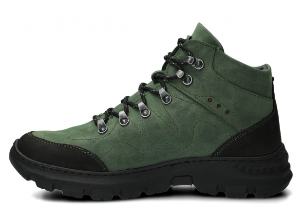 Pánske trekové topánky NAGABA 409/1 zelená crazy koža