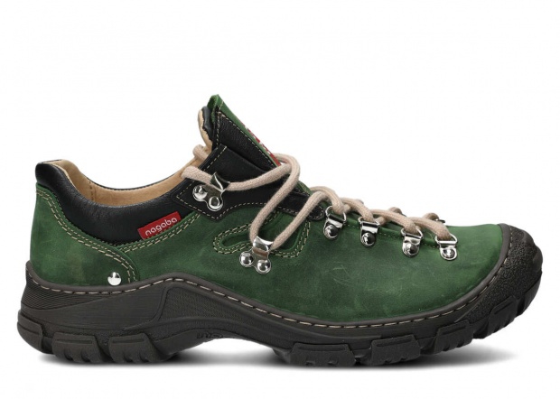 Pánske trekové obuv NAGABA 055 zelená crazy koža