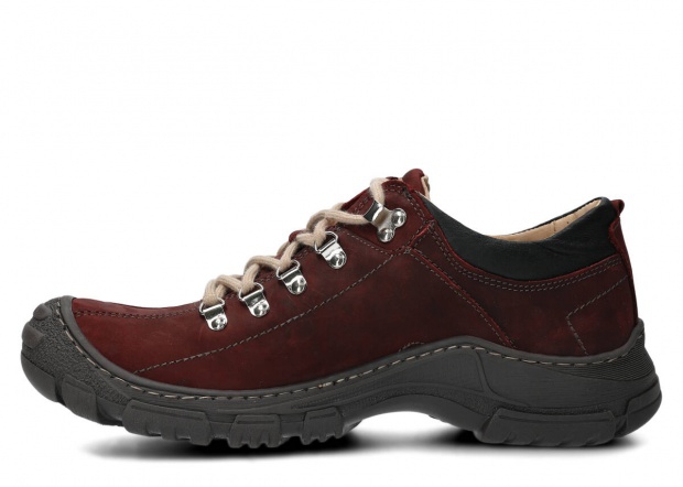 Pánske trekové obuv NAGABA 455 HOCZ bordová crazy koža