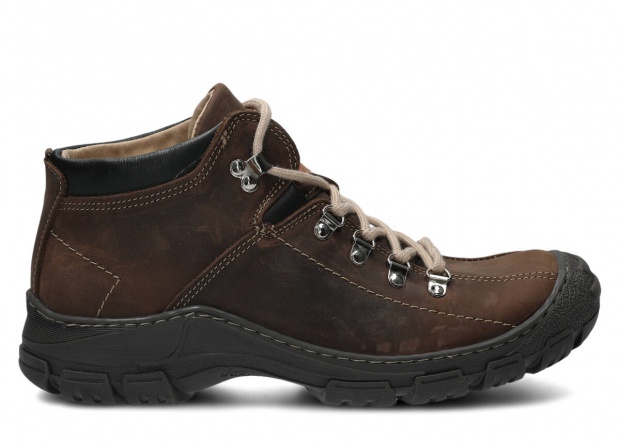 Pánske trekové topánky NAGABA 456 olivová crazy koža