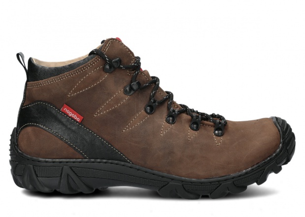 Pánske trekové topánky NAGABA 403 olivová crazy koža