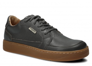 Široké dámske poltopánky NAGABA 625 grafitová oblak koža