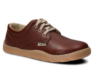 Široké dámske poltopánky NAGABA 630 ryšavý plnozrnná koža