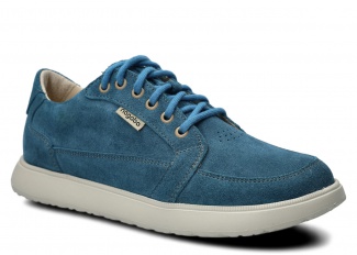 Široké dámske poltopánky NAGABA 626 jeans velúrové koža